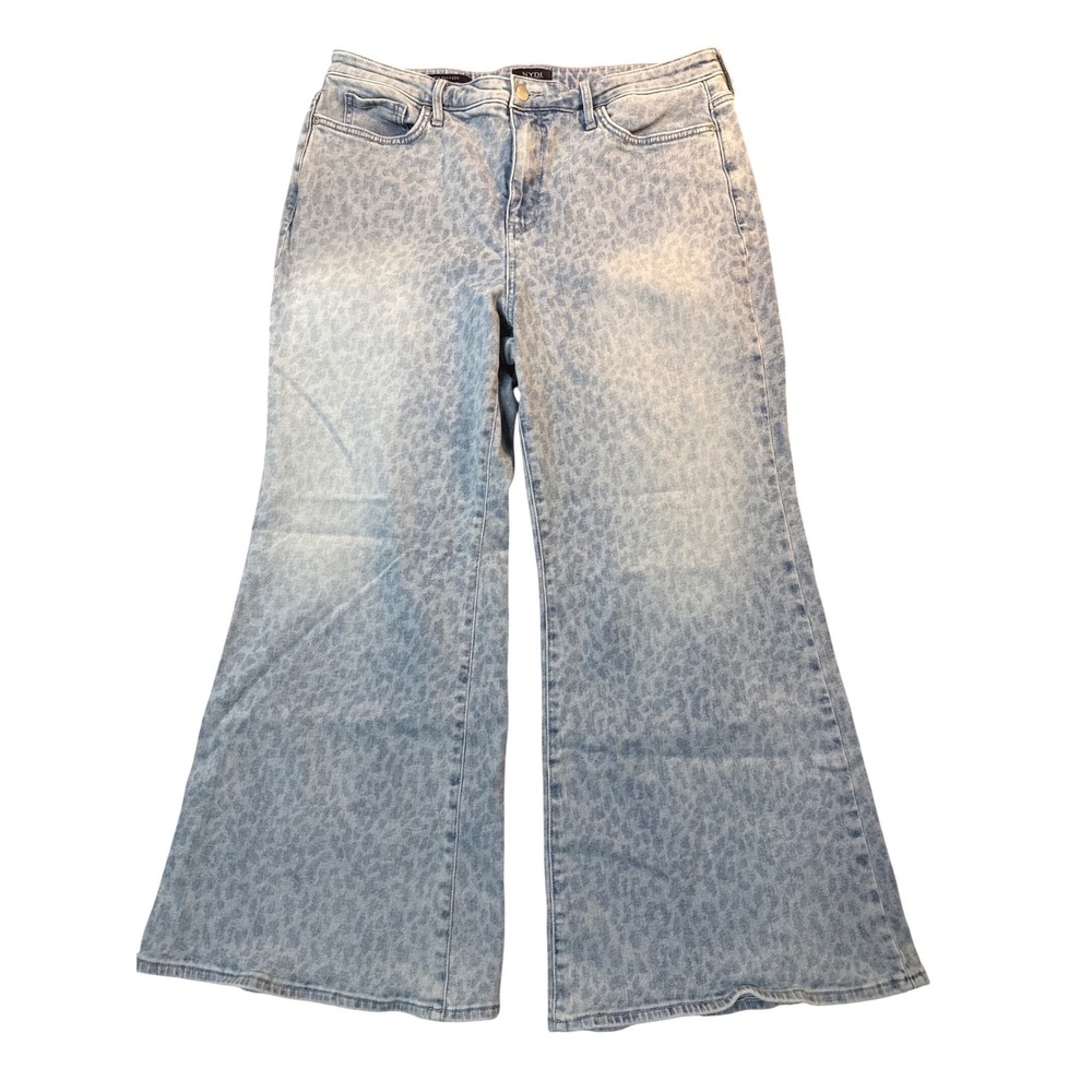 NYDJ (Blue)‎ Mia Palazzo Jeans Women Size 14 Wide Leg Flare